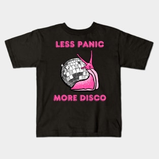 More Disco Snail Less Panic Kids T-Shirt